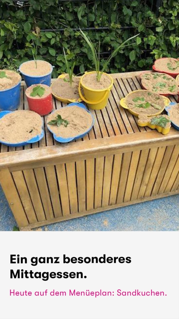 Sandkuchen aus der Kita Hamburg Bahrenfeld Villa Goldschmidtpark