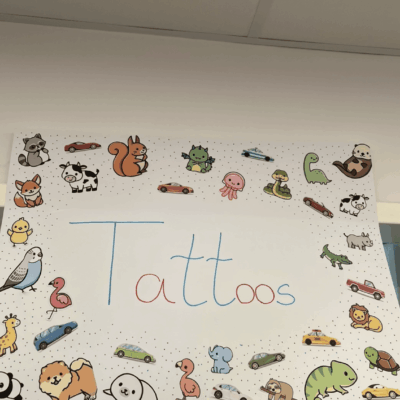 Tattoostation von der Kita kinderzimmer Süderfeldpark in Hamburg Lokstedt